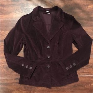 Burgundy Corduroy Blazer